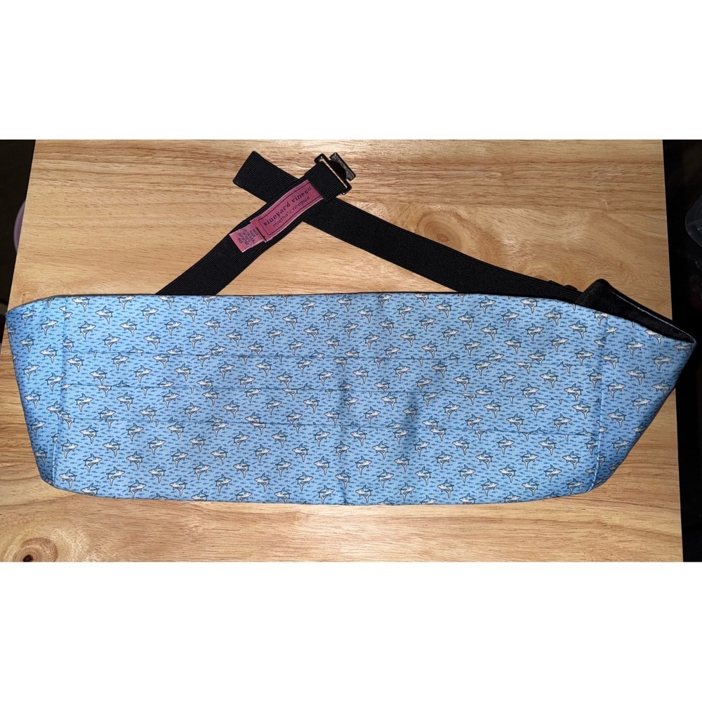Vineyard Vines Cummerbund Mens Silk Pleated Adjustable Formal Nautical Shark USA